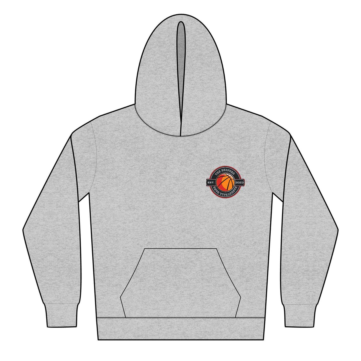Youth Midweight Hoodie with Retro Logo - Softstyle Comfort