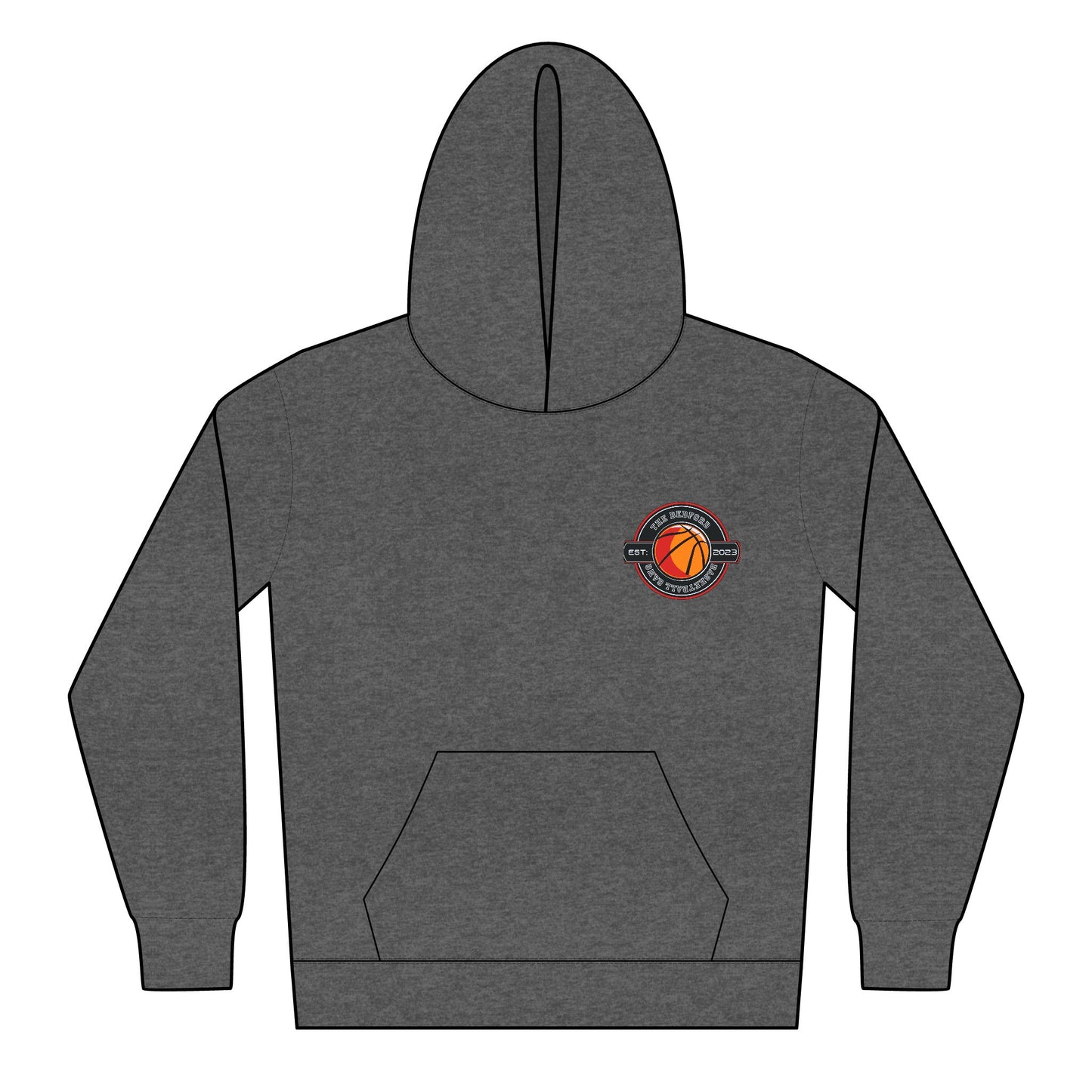 Youth Midweight Hoodie with Retro Logo - Softstyle Comfort