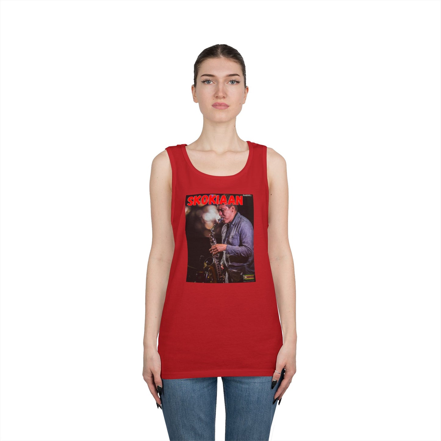 Skokiaan Jazz Unisex Heavy Cotton Tank Top