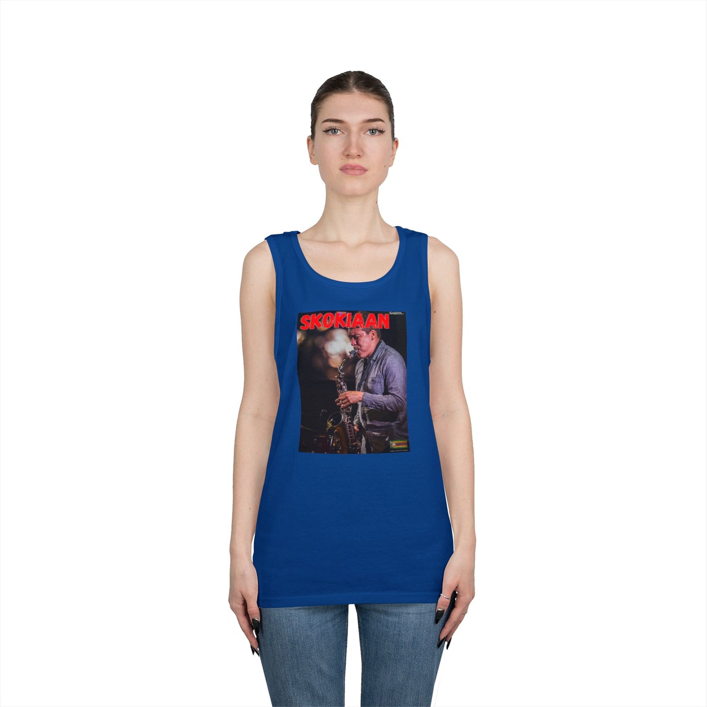 Skokiaan Jazz Unisex Heavy Cotton Tank Top