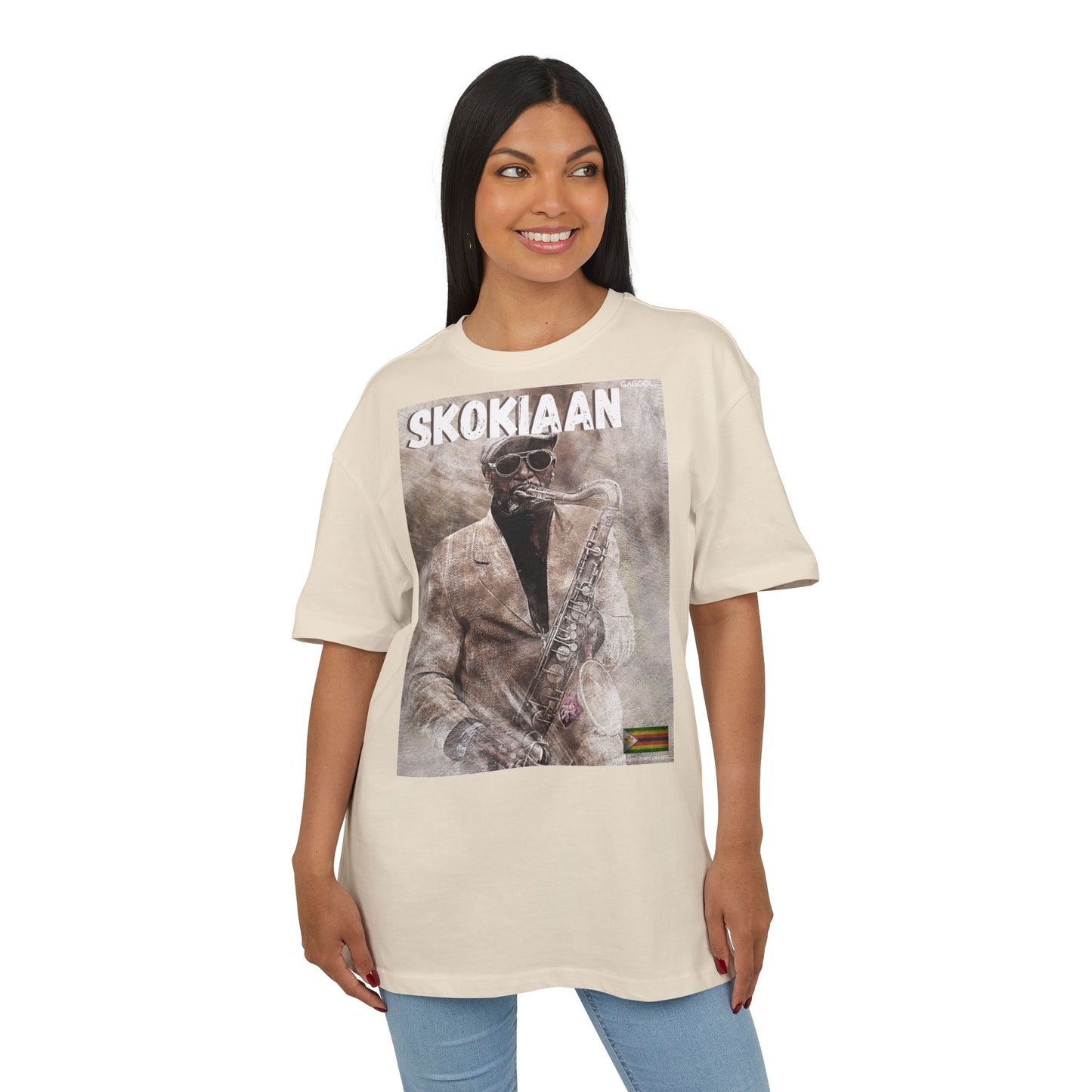 Skokiaan Unisex Heavy Oversize Tee - Jazz Inspired Graphic T-Shirt