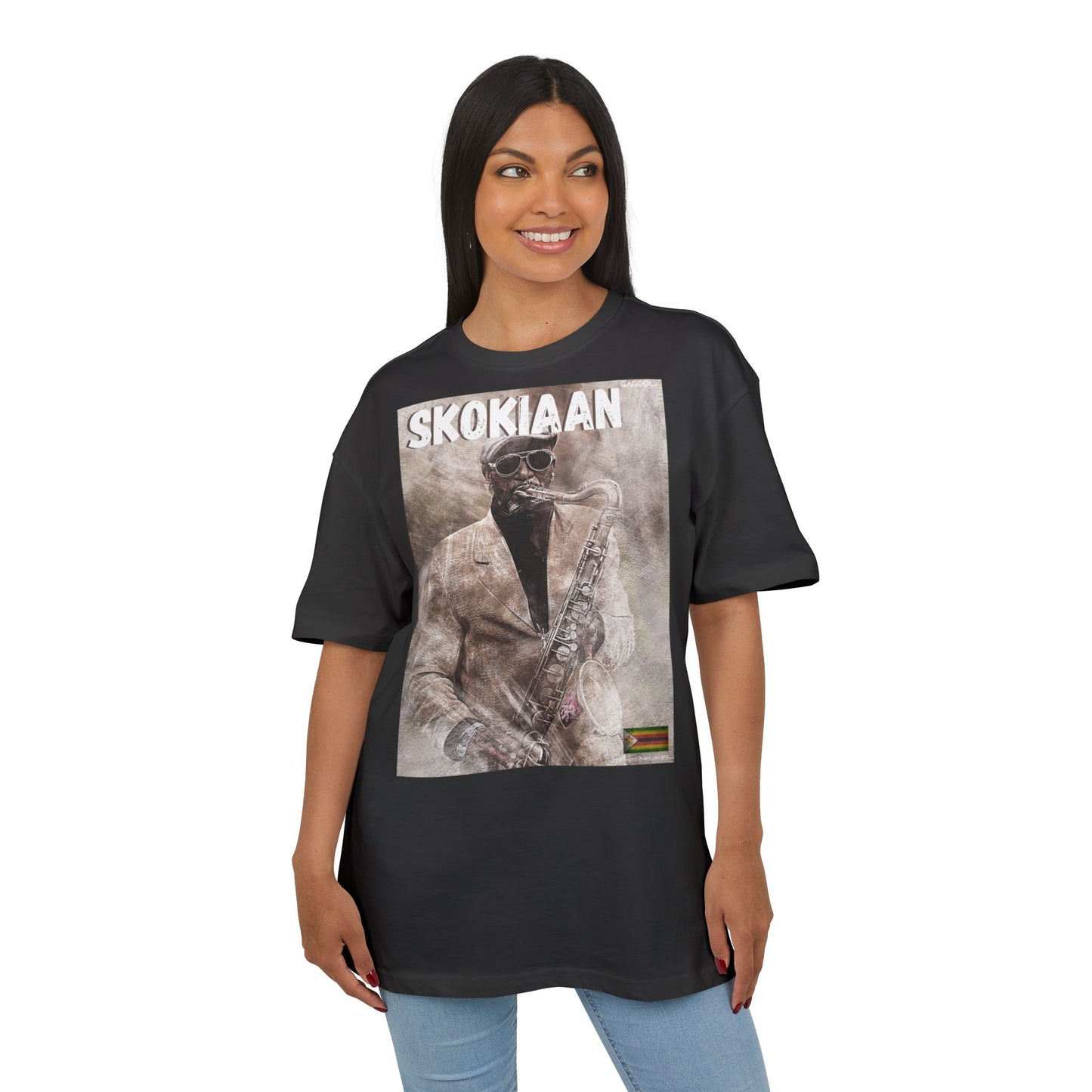 Skokiaan Unisex Heavy Oversize Tee - Jazz Inspired Graphic T-Shirt