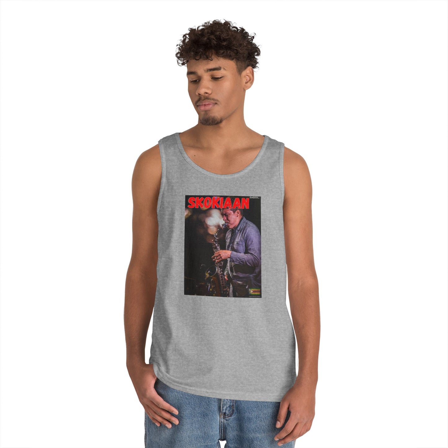 Skokiaan Jazz Unisex Heavy Cotton Tank Top