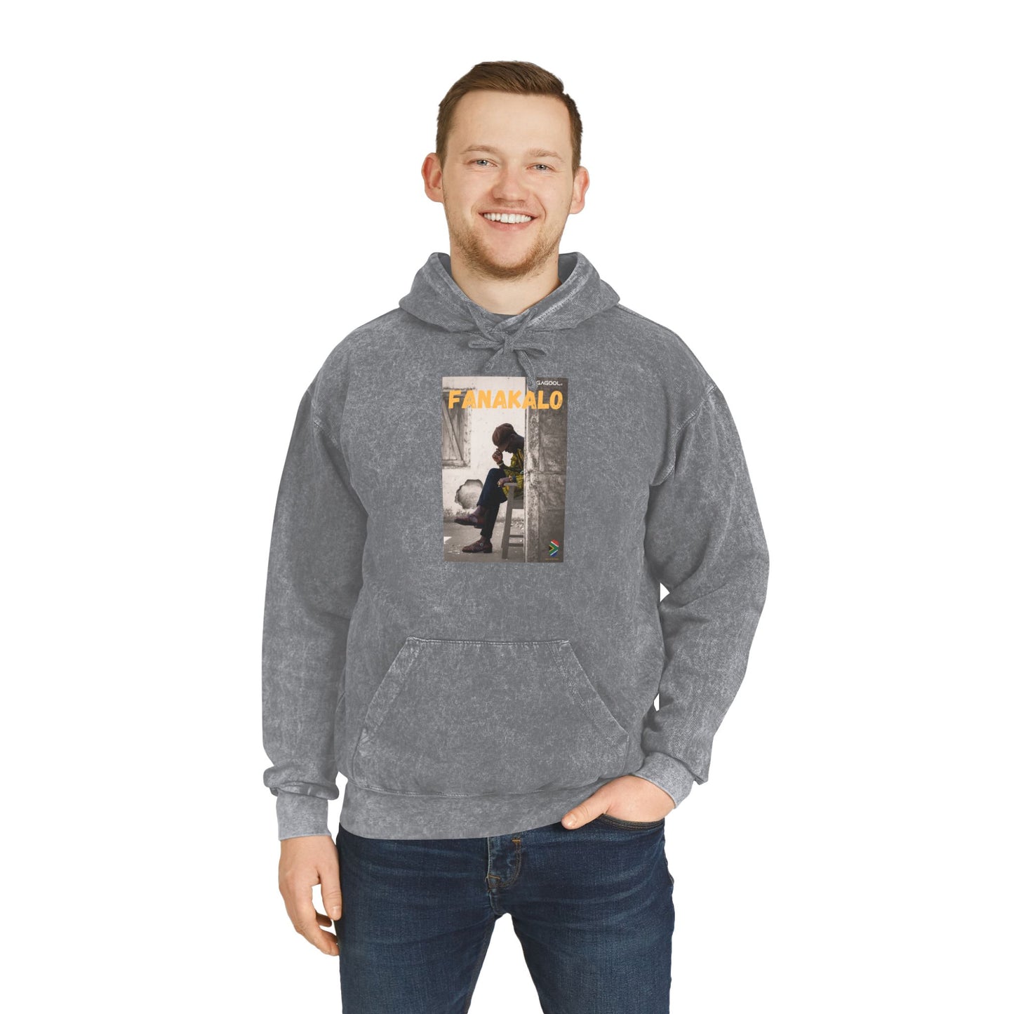 FANAKALO Unisex Mineral Wash Hoodie - Cozy Streetwear for Everyday Style