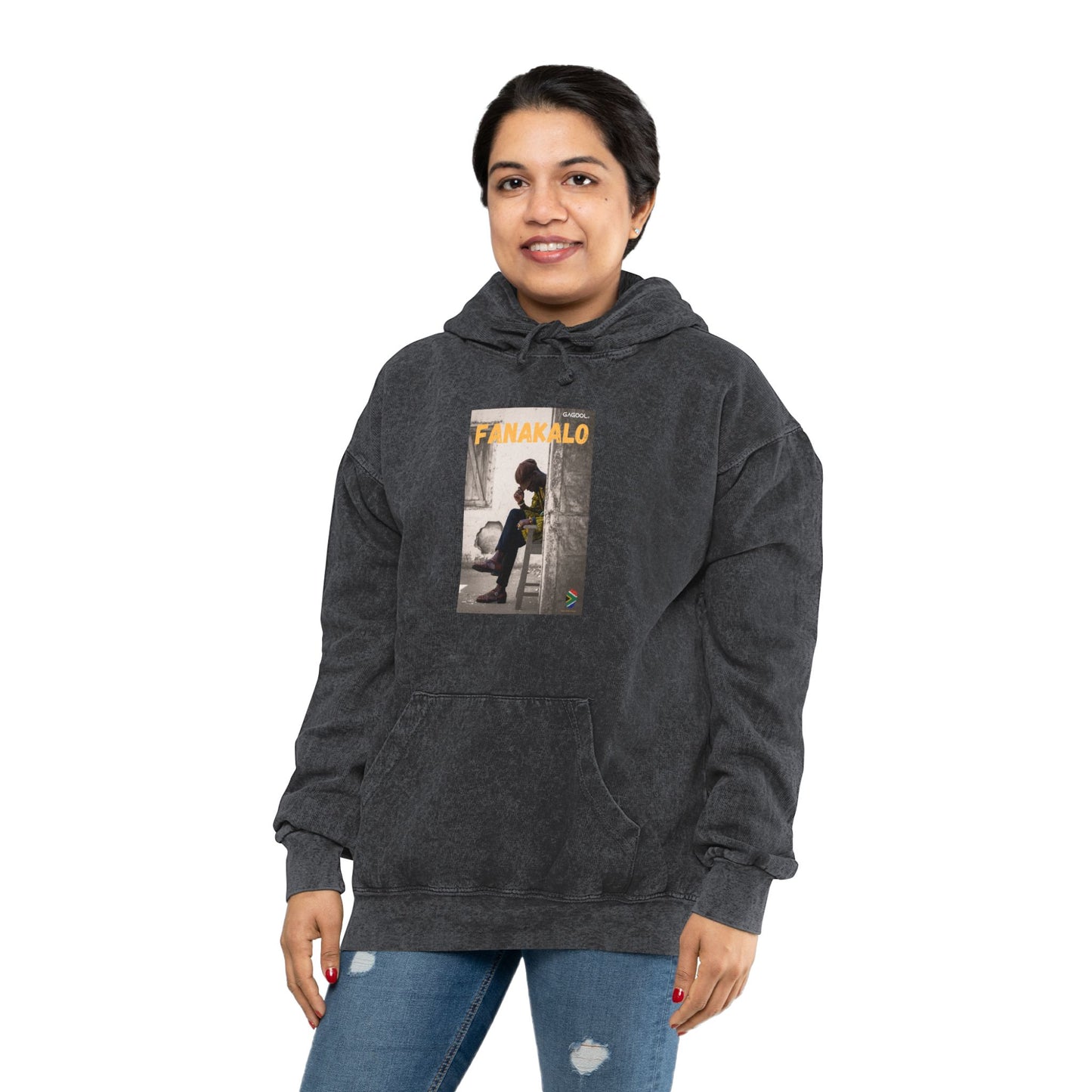 FANAKALO Unisex Mineral Wash Hoodie - Cozy Streetwear for Everyday Style