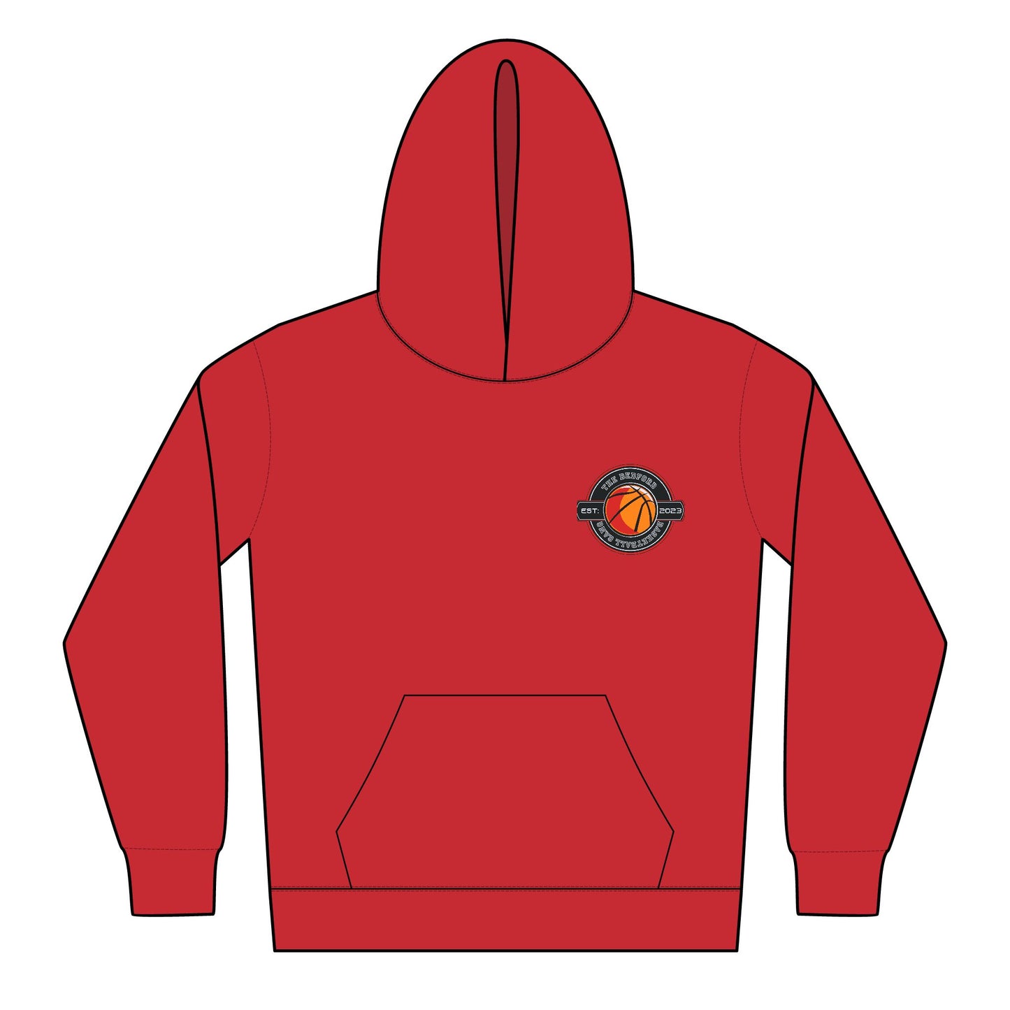 Youth Midweight Hoodie with Retro Logo - Softstyle Comfort