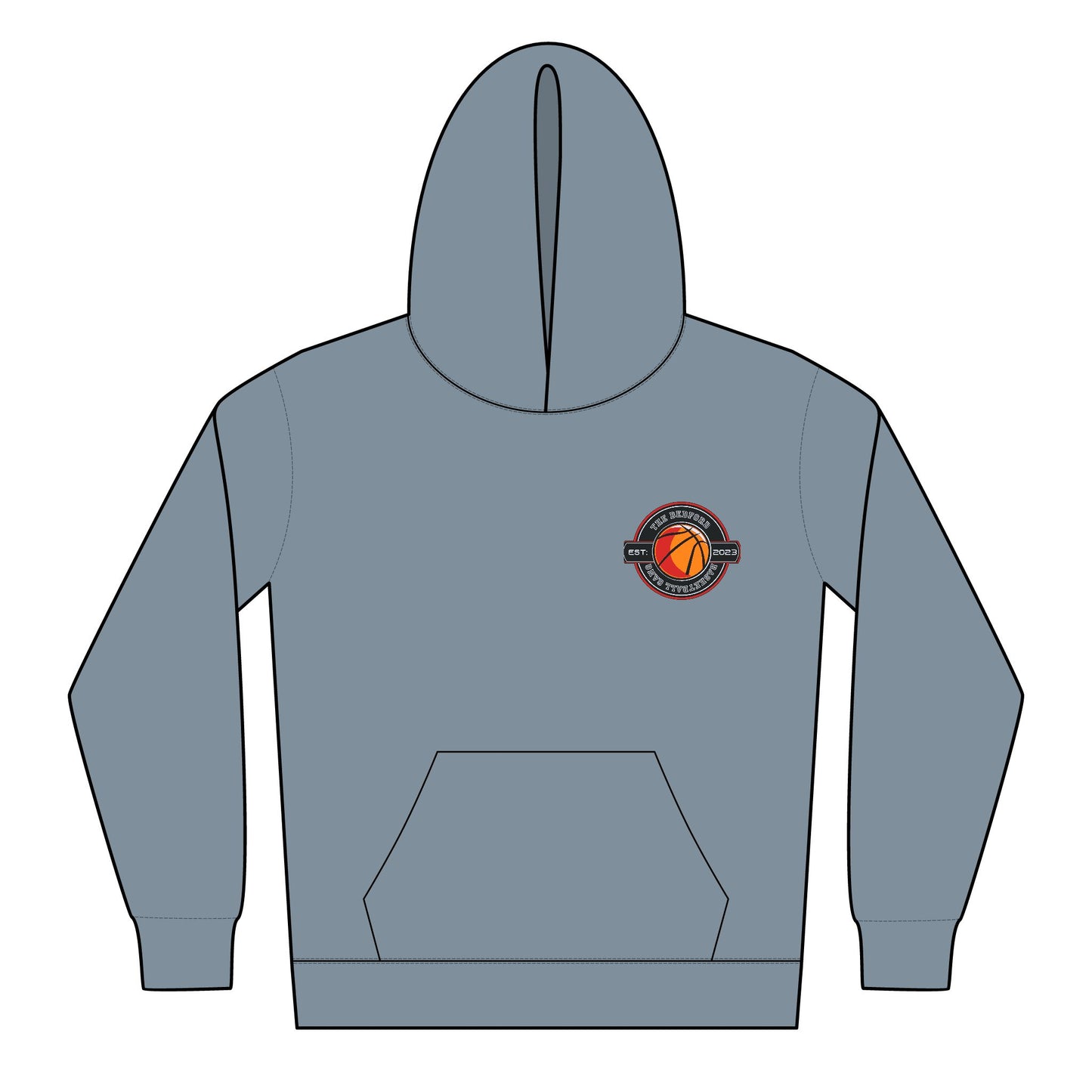 Youth Midweight Hoodie with Retro Logo - Softstyle Comfort