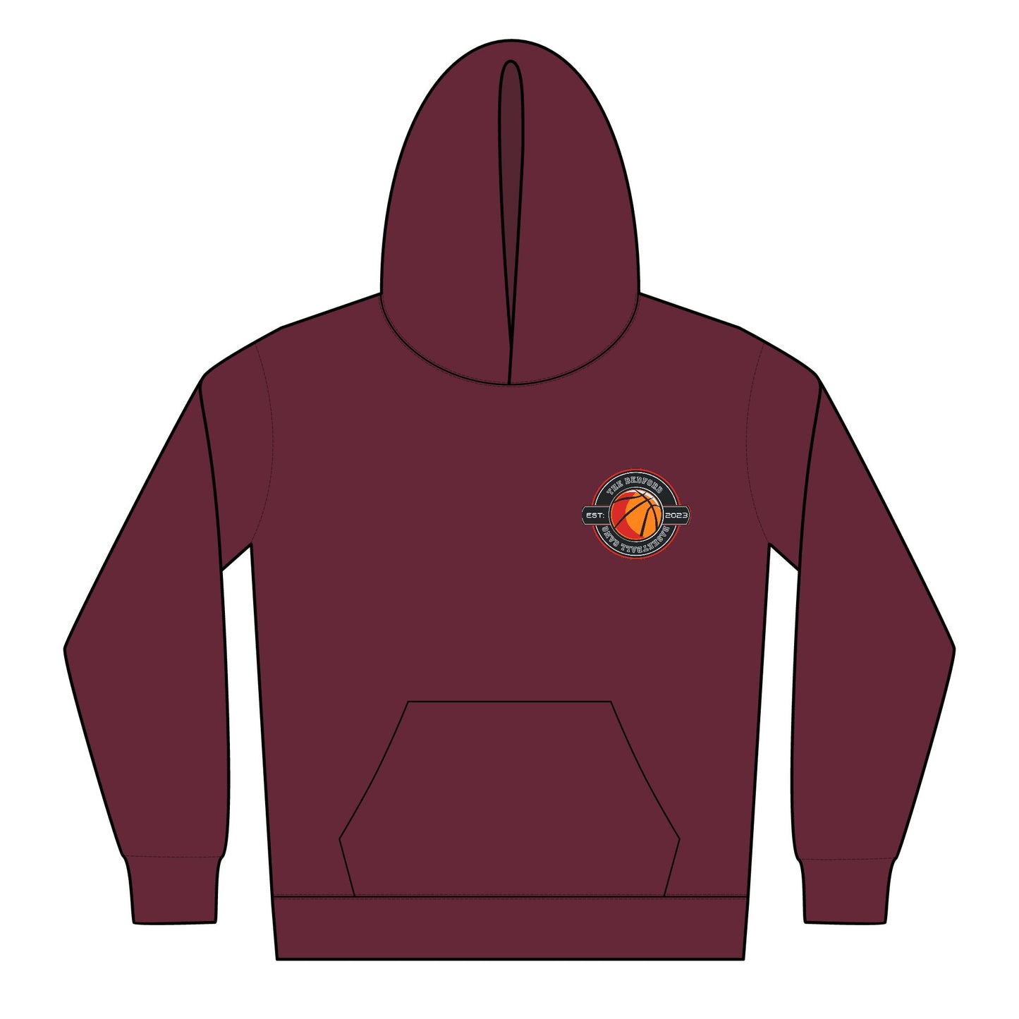 Youth Midweight Hoodie with Retro Logo - Softstyle Comfort
