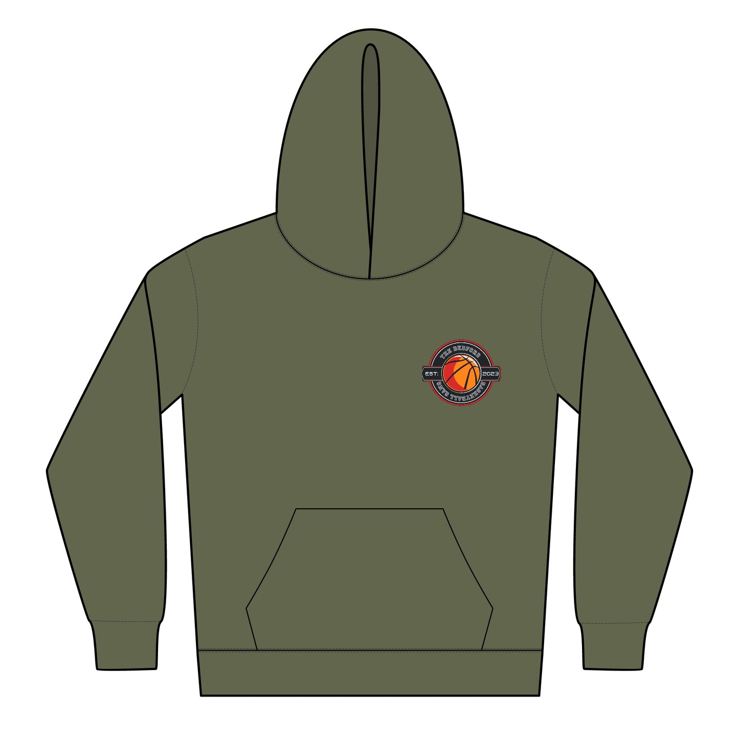 Youth Midweight Hoodie with Retro Logo - Softstyle Comfort