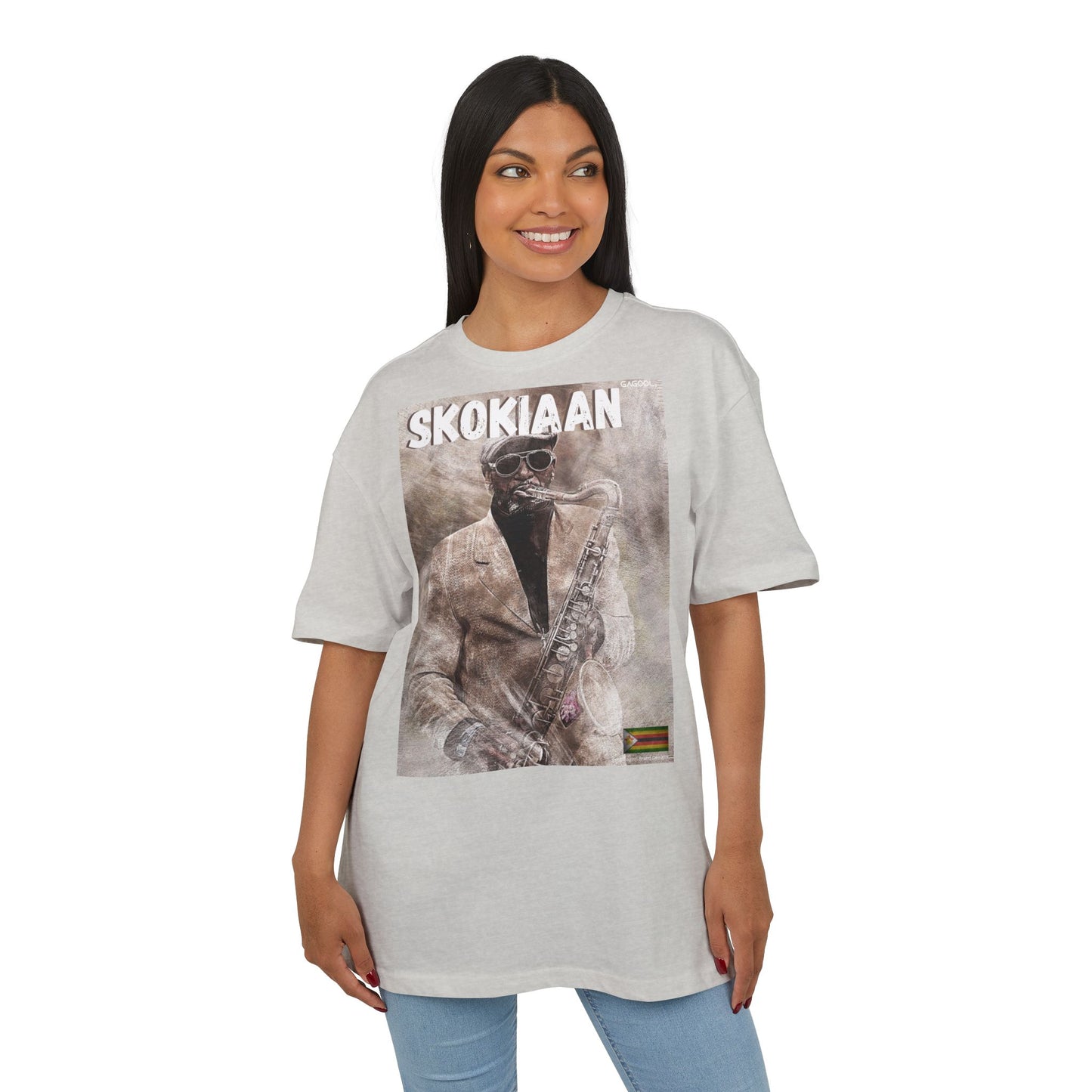 Skokiaan Unisex Heavy Oversize Tee - Jazz Inspired Graphic T-Shirt
