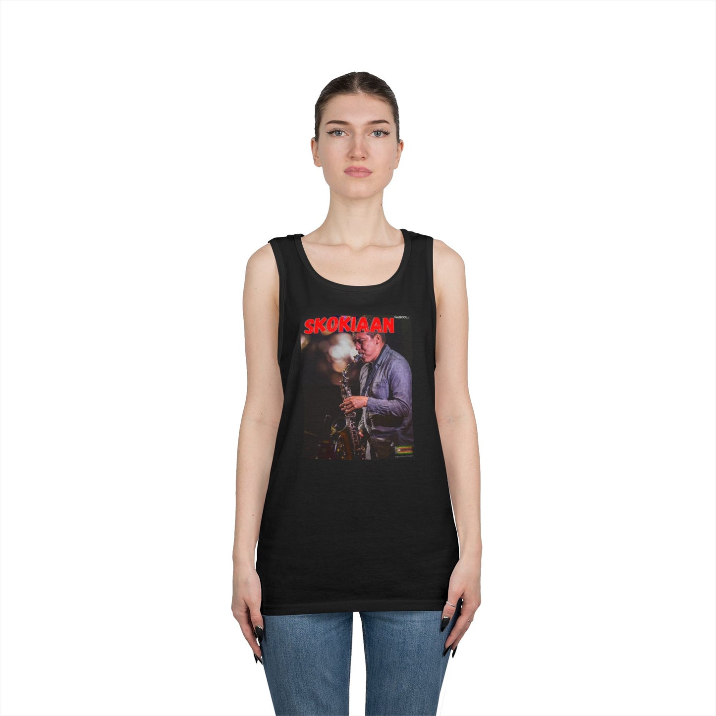 Skokiaan Jazz Unisex Heavy Cotton Tank Top