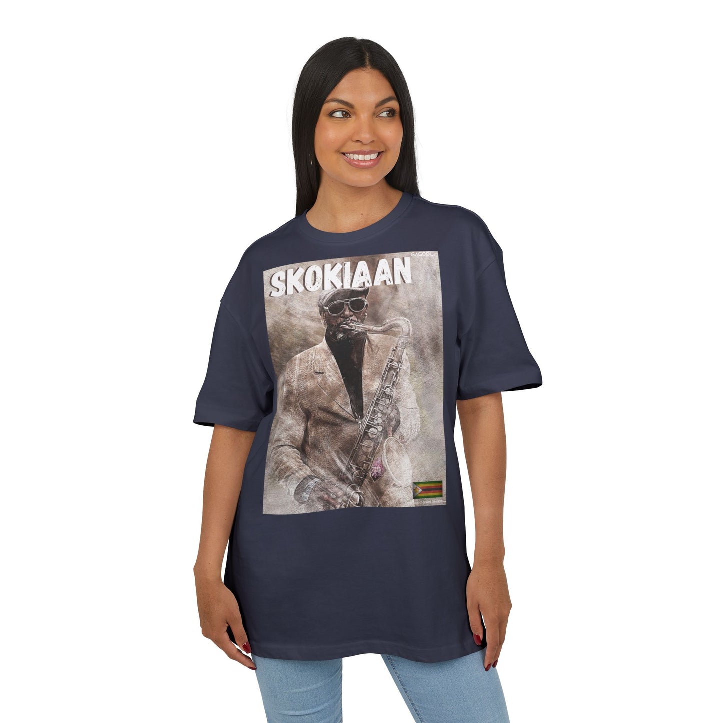 Skokiaan Unisex Heavy Oversize Tee - Jazz Inspired Graphic T-Shirt