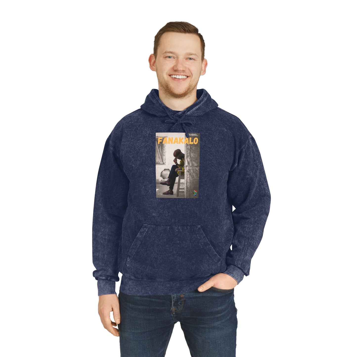 FANAKALO Unisex Mineral Wash Hoodie - Cozy Streetwear for Everyday Style