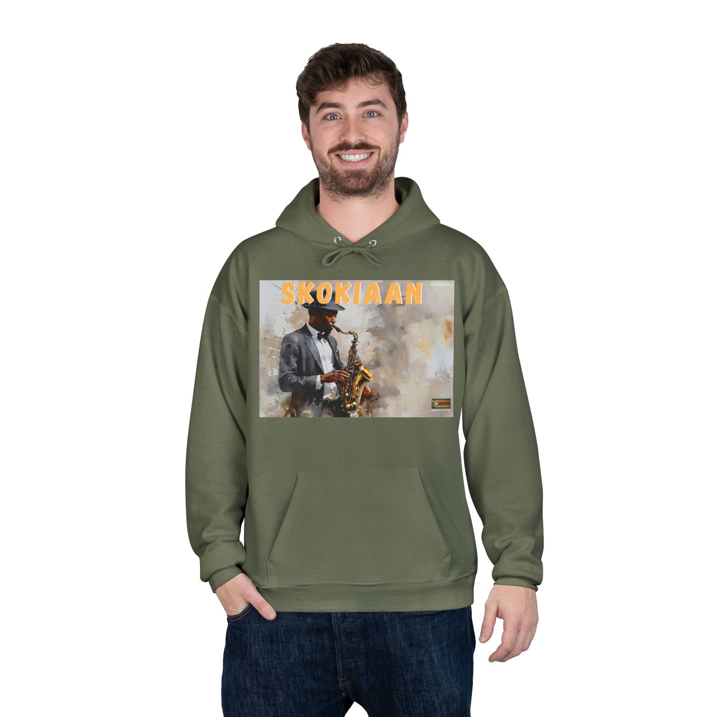 Skokiaan Jazz Musician EcoSmart Hoodie - Unisex Pullover Sweatshirt