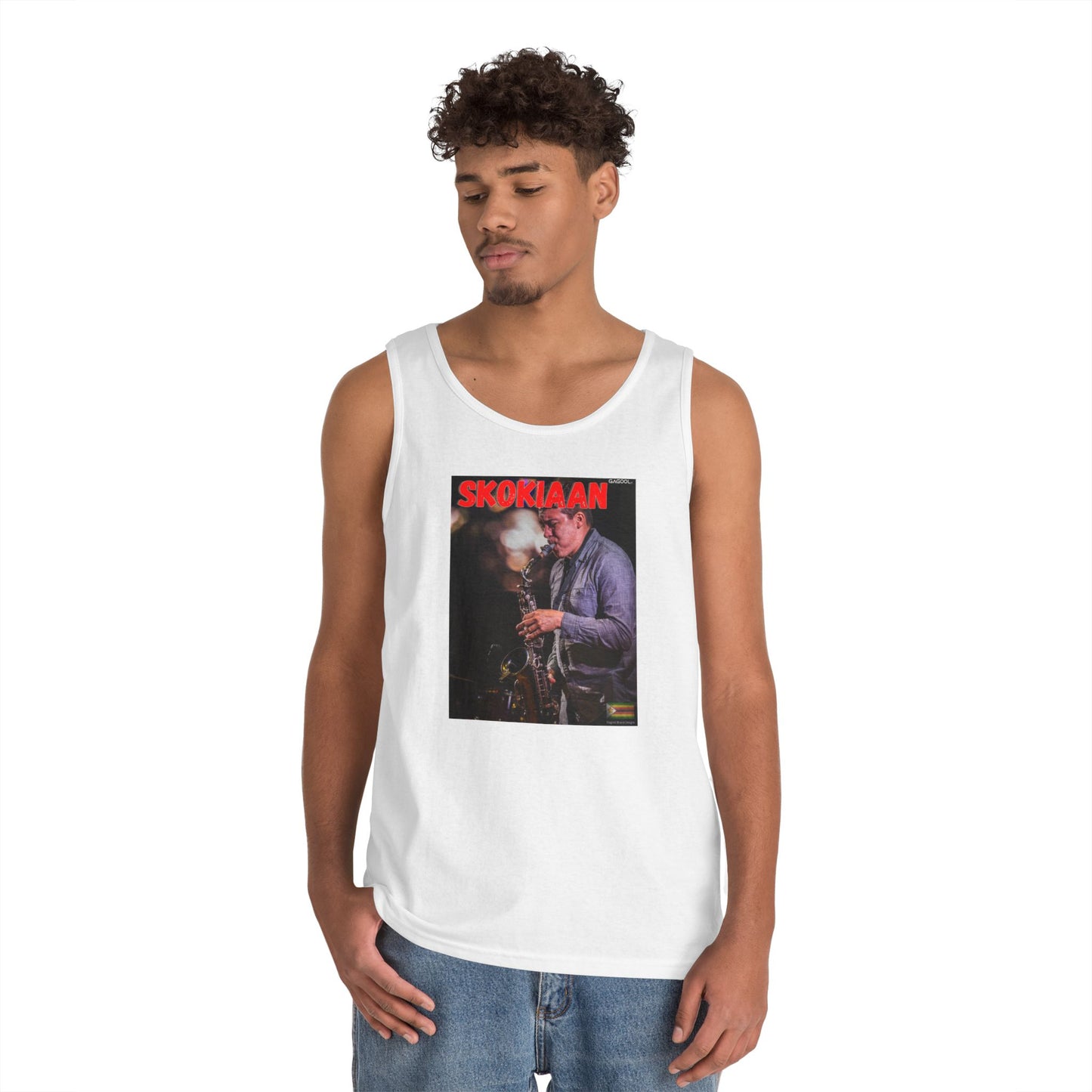 Skokiaan Jazz Unisex Heavy Cotton Tank Top