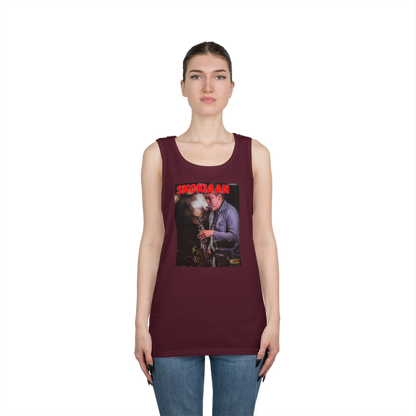 Skokiaan Jazz Unisex Heavy Cotton Tank Top