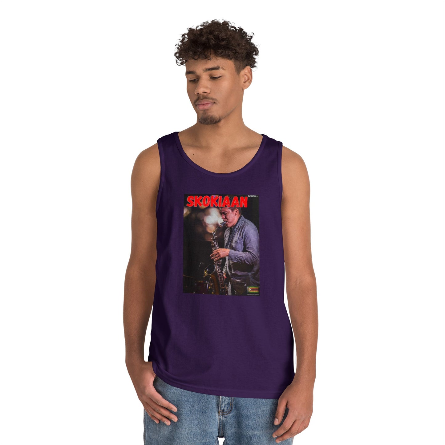 Skokiaan Jazz Unisex Heavy Cotton Tank Top
