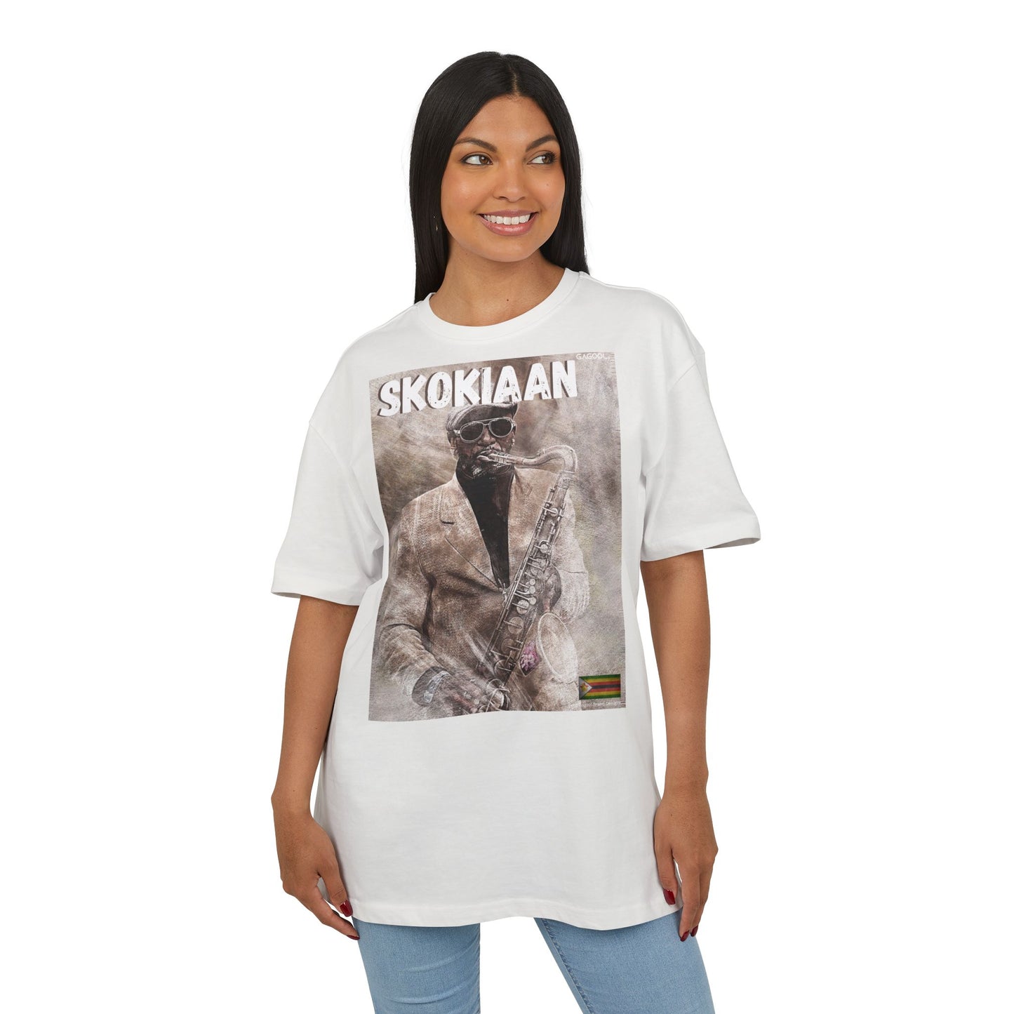 Skokiaan Unisex Heavy Oversize Tee - Jazz Inspired Graphic T-Shirt