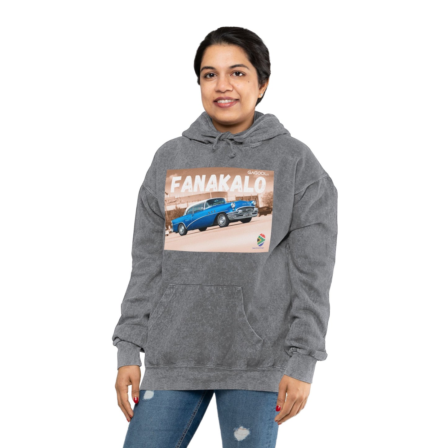 Retro Fanakalo Unisex Mineral Wash Hoodie