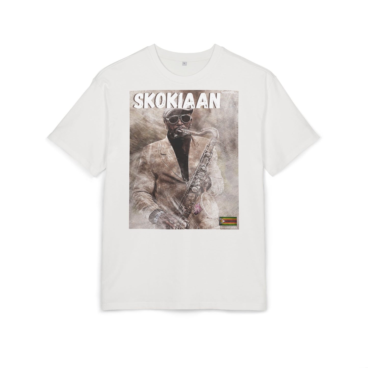 Skokiaan Unisex Heavy Oversize Tee - Jazz Inspired Graphic T-Shirt