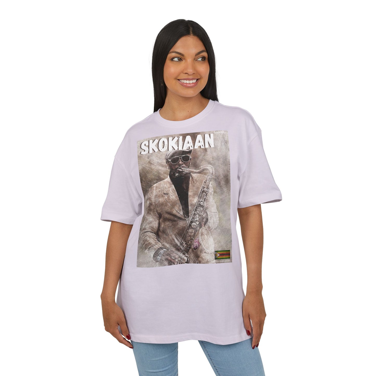 Skokiaan Unisex Heavy Oversize Tee - Jazz Inspired Graphic T-Shirt