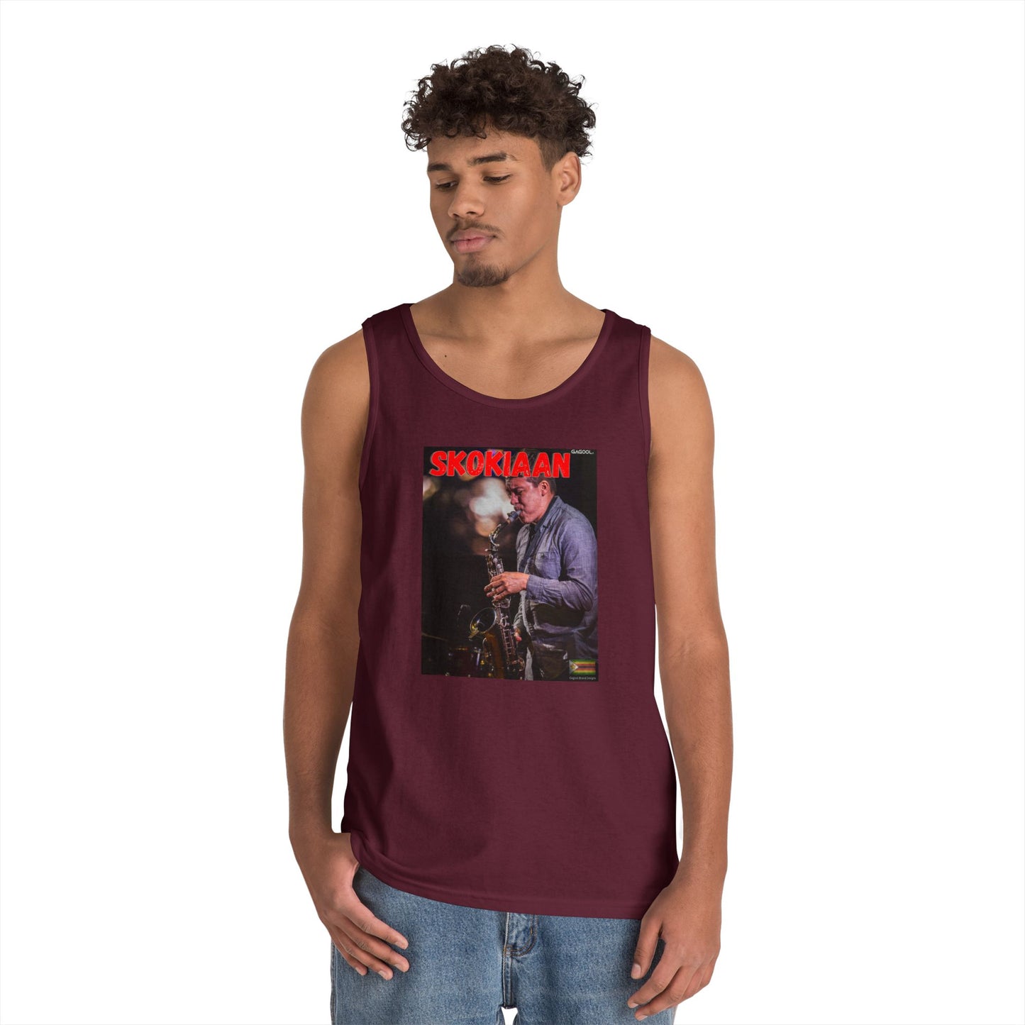 Skokiaan Jazz Unisex Heavy Cotton Tank Top