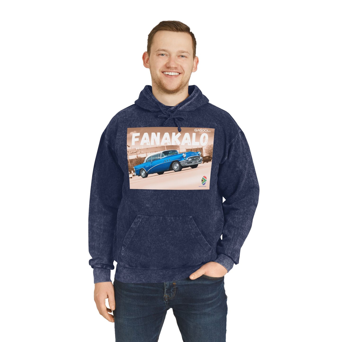 Retro Fanakalo Unisex Mineral Wash Hoodie