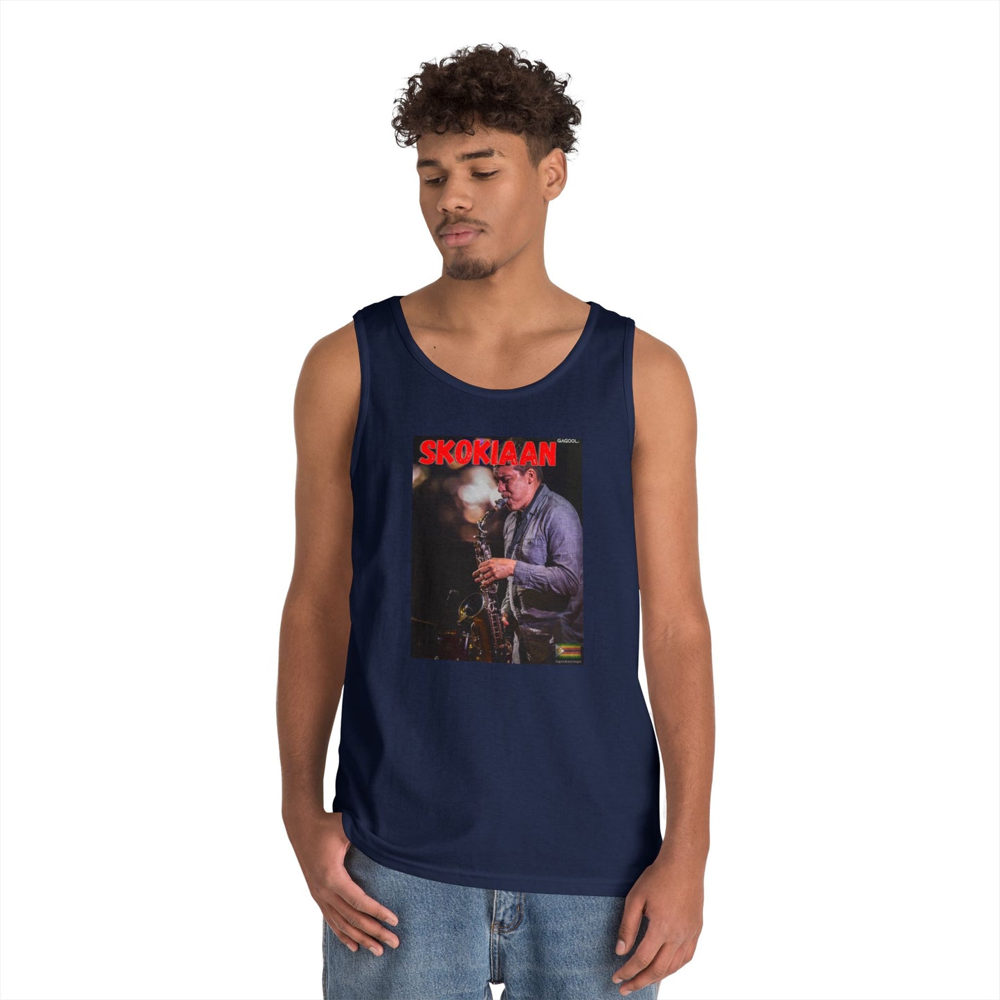 Skokiaan Jazz Unisex Heavy Cotton Tank Top