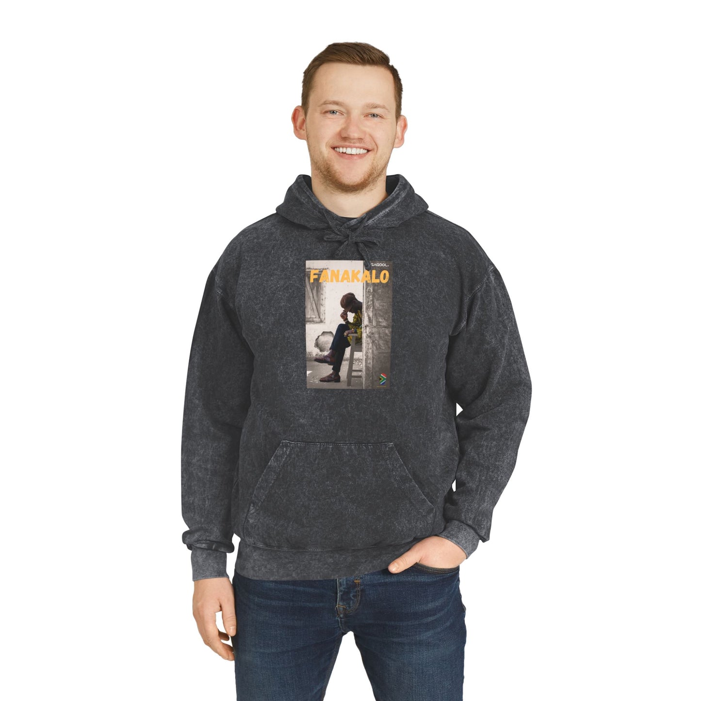 FANAKALO Unisex Mineral Wash Hoodie - Cozy Streetwear for Everyday Style