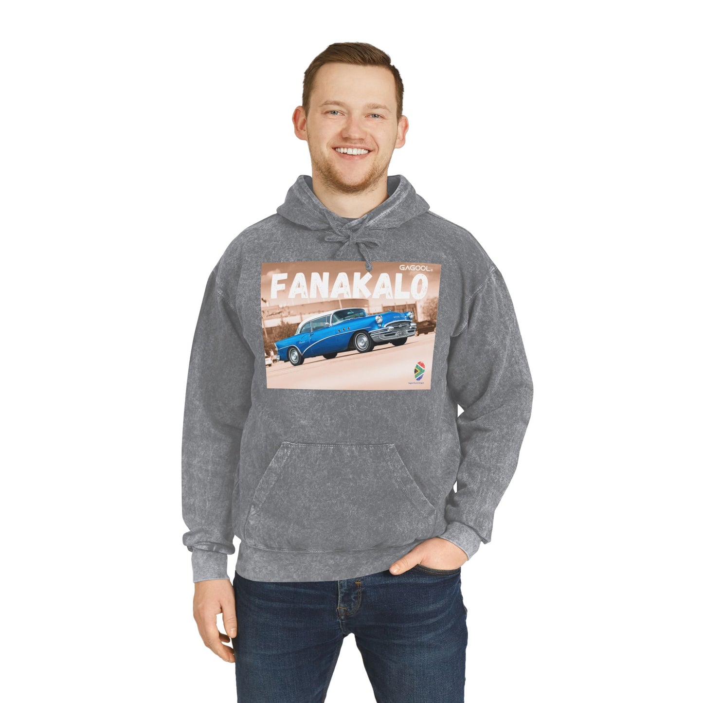 Retro Fanakalo Unisex Mineral Wash Hoodie