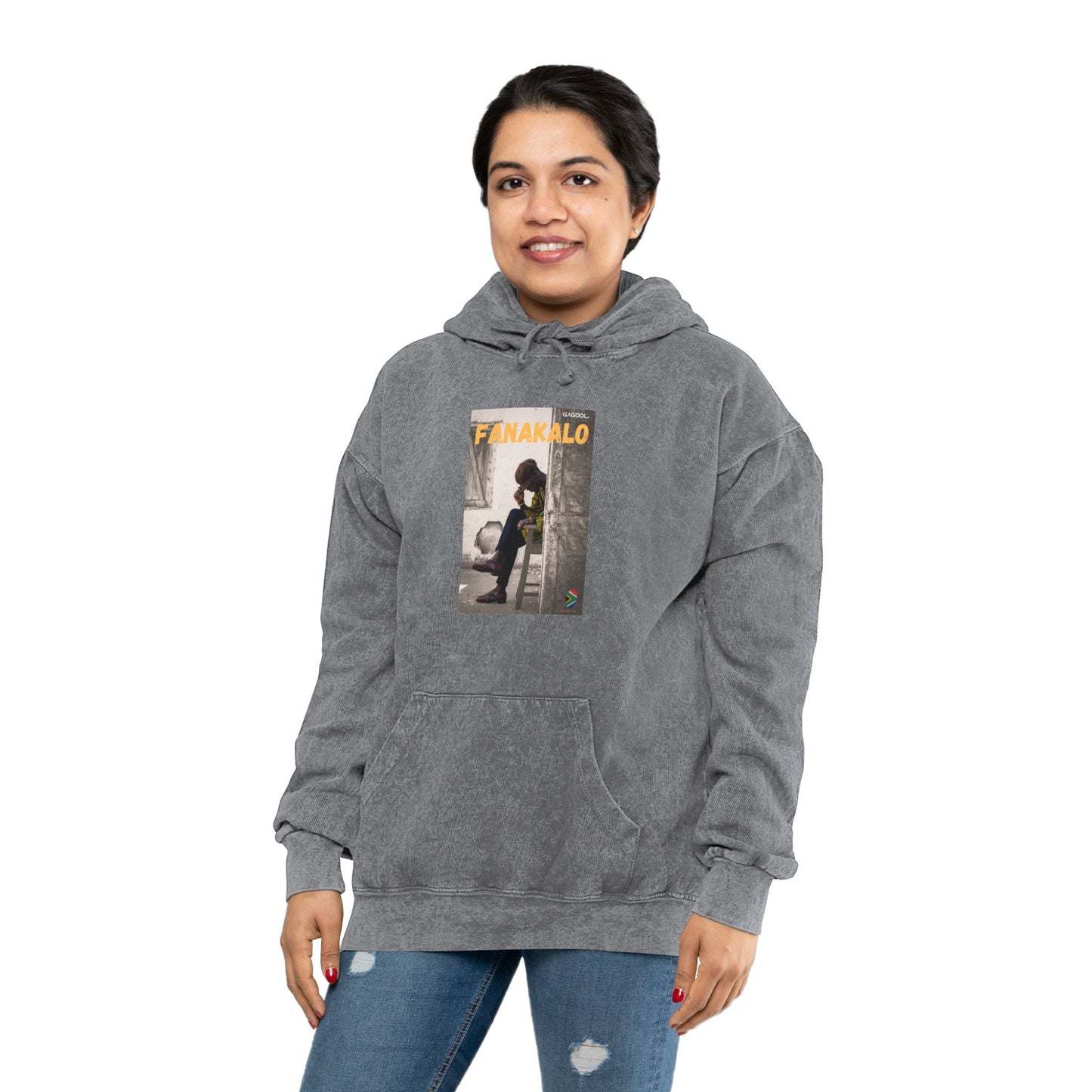 FANAKALO Unisex Mineral Wash Hoodie - Cozy Streetwear for Everyday Style