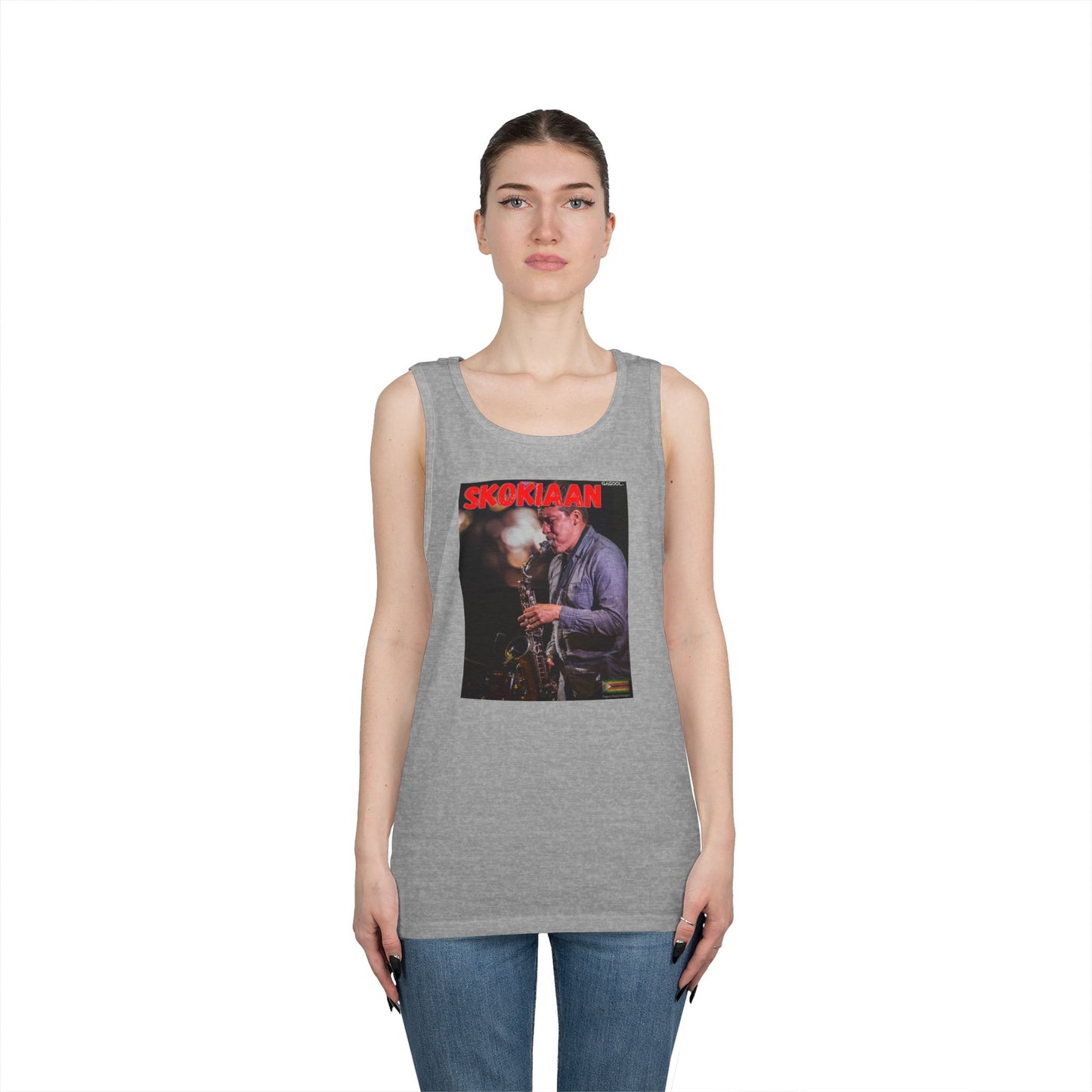 Skokiaan Jazz Unisex Heavy Cotton Tank Top