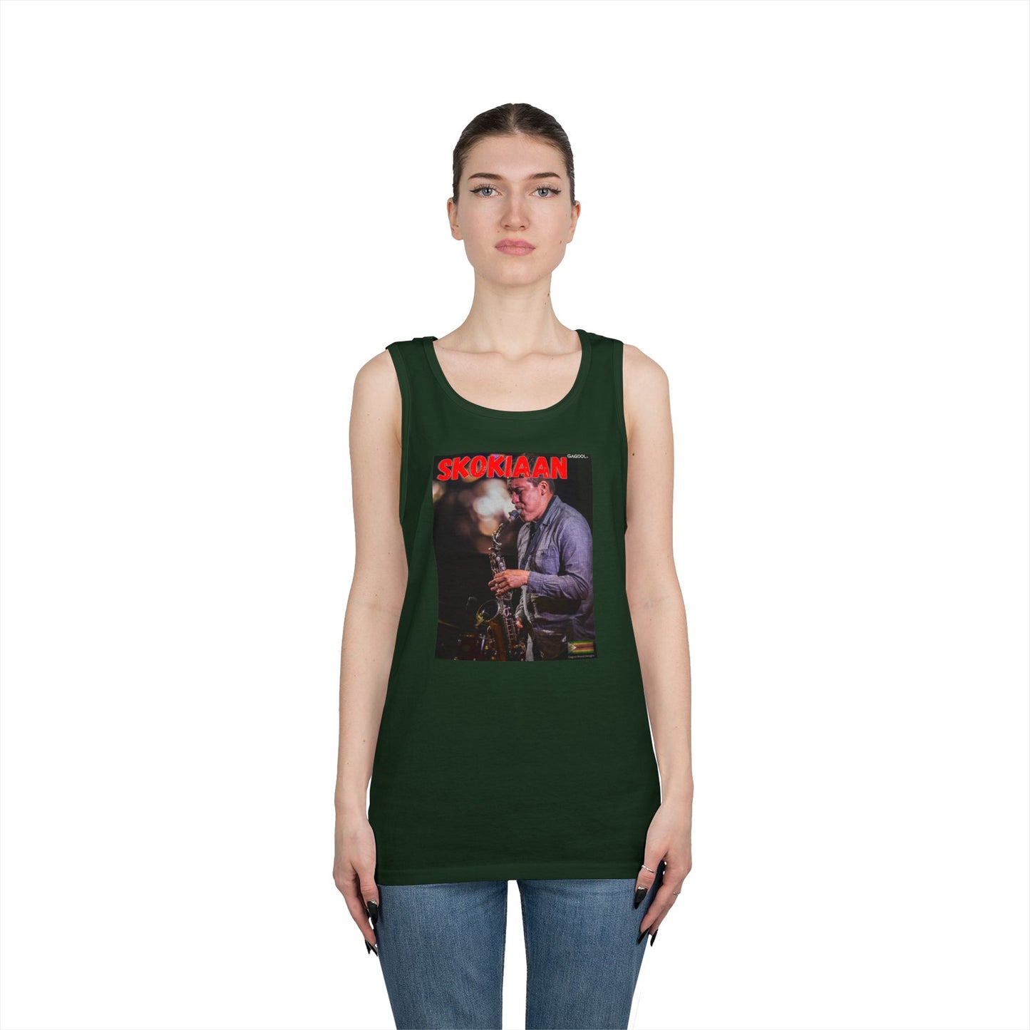 Skokiaan Jazz Unisex Heavy Cotton Tank Top