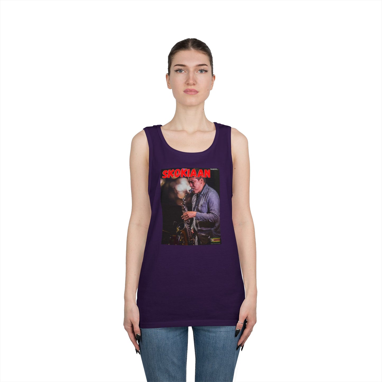 Skokiaan Jazz Unisex Heavy Cotton Tank Top