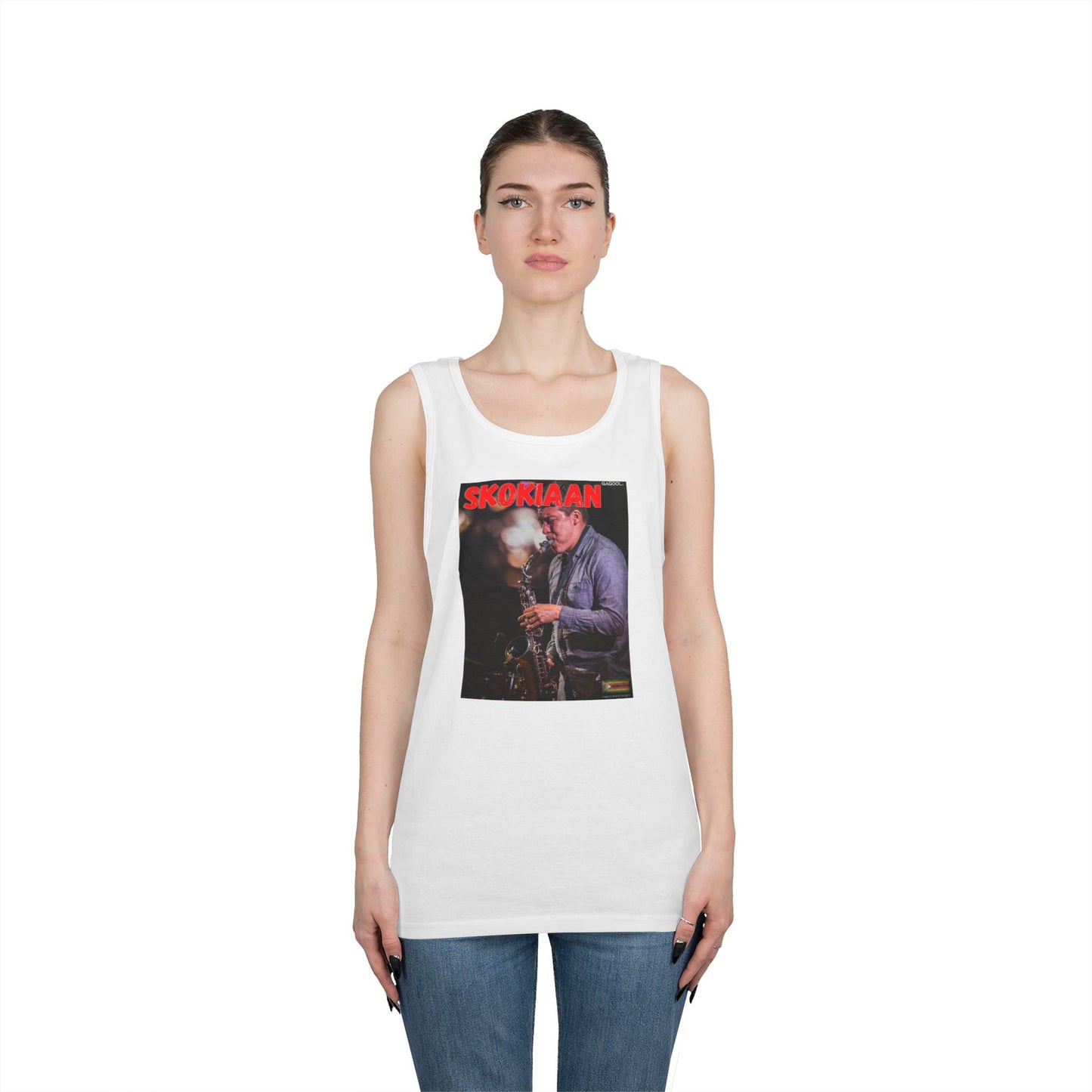 Skokiaan Jazz Unisex Heavy Cotton Tank Top