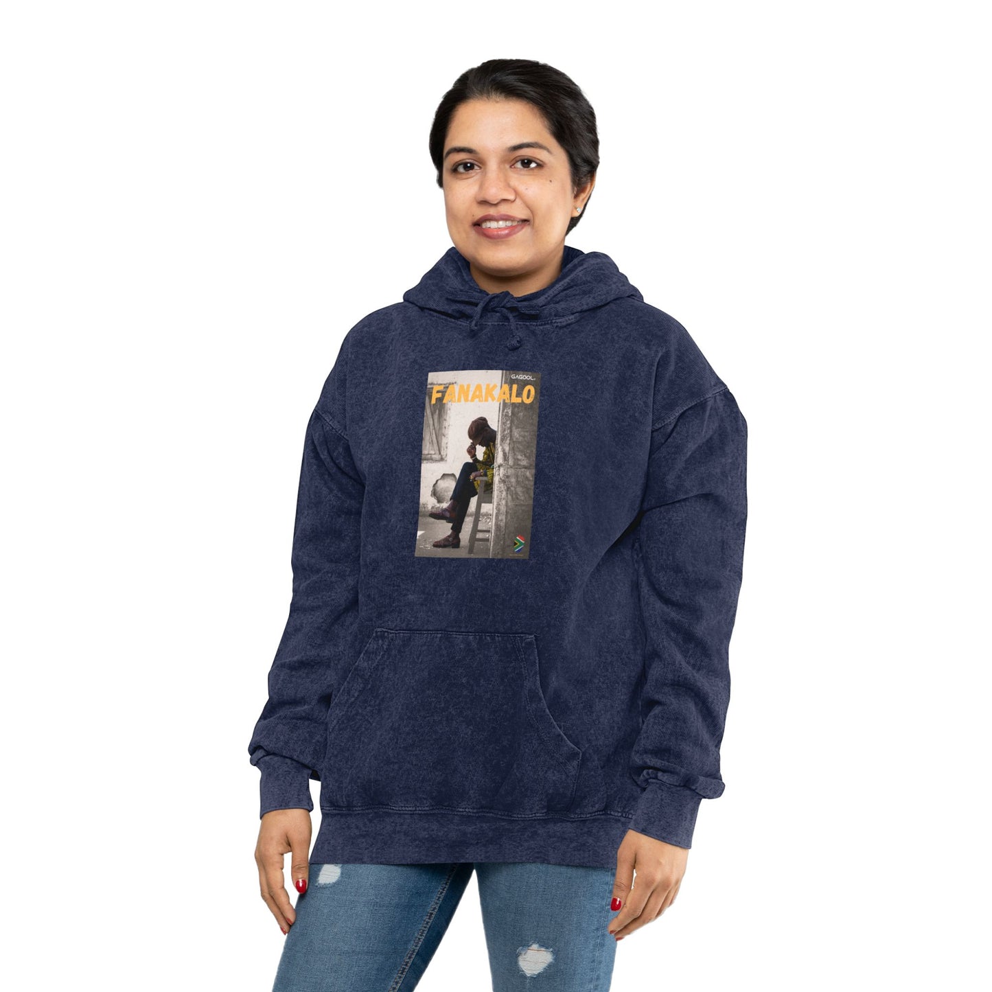 FANAKALO Unisex Mineral Wash Hoodie - Cozy Streetwear for Everyday Style