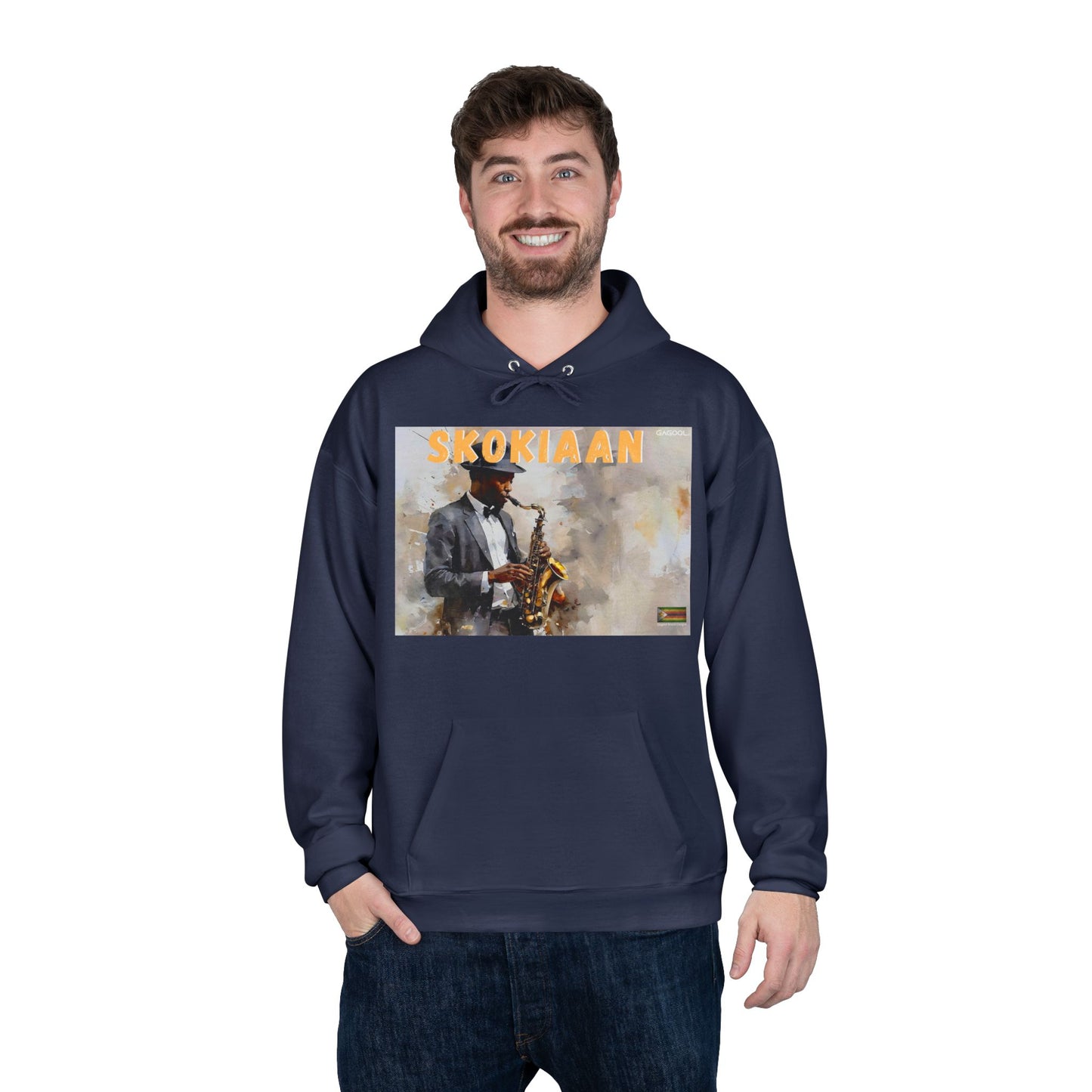 Skokiaan Jazz Musician EcoSmart Hoodie - Unisex Pullover Sweatshirt