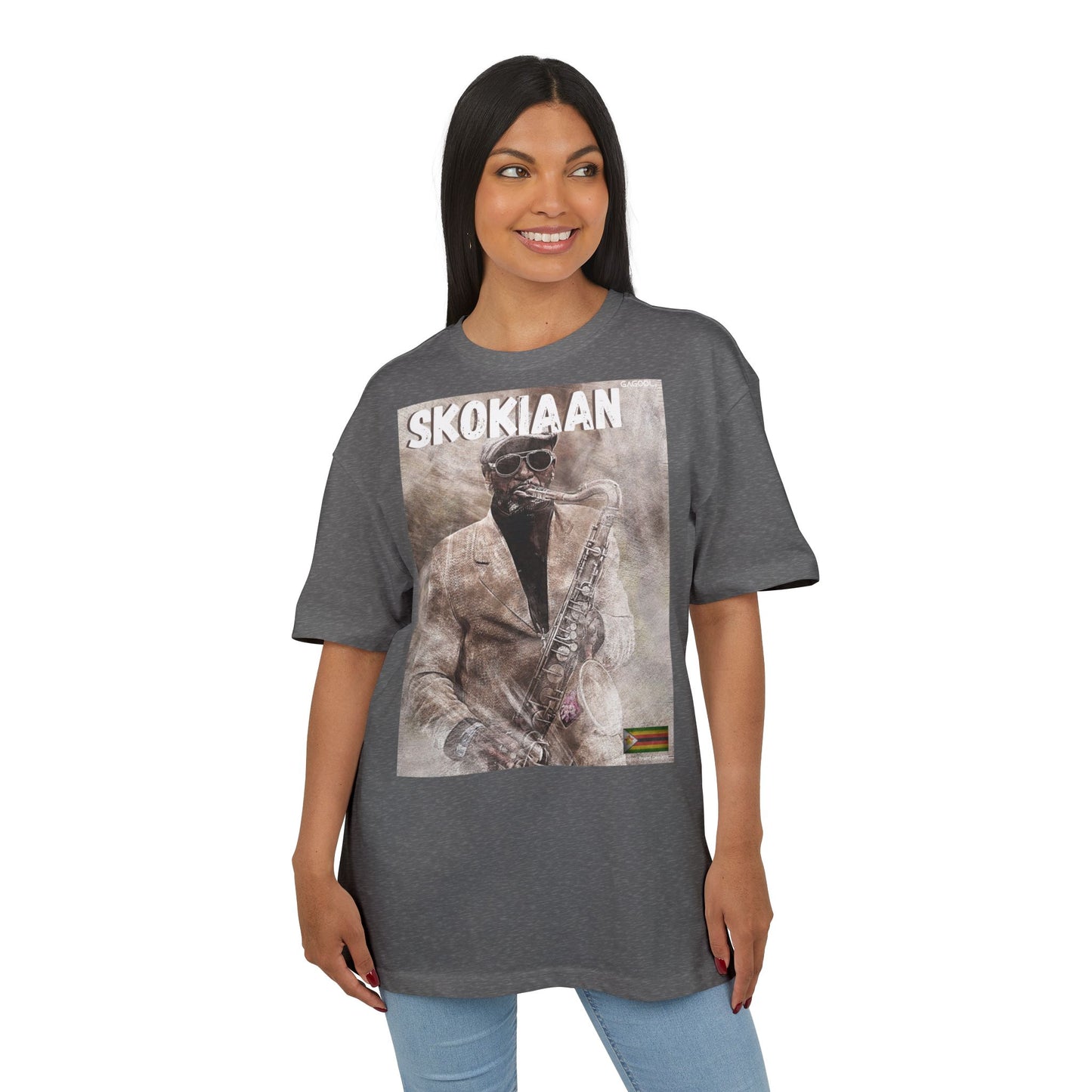 Skokiaan Unisex Heavy Oversize Tee - Jazz Inspired Graphic T-Shirt