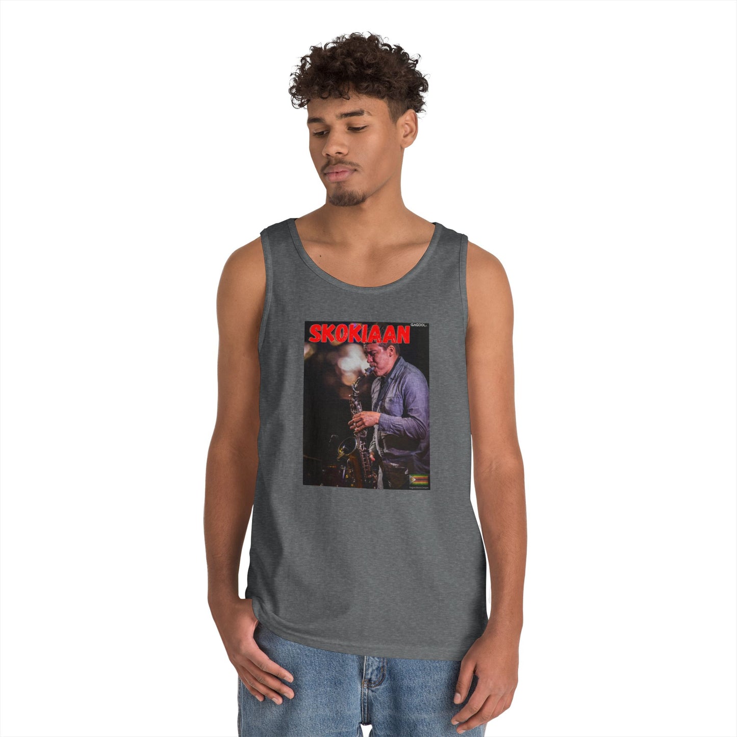 Skokiaan Jazz Unisex Heavy Cotton Tank Top