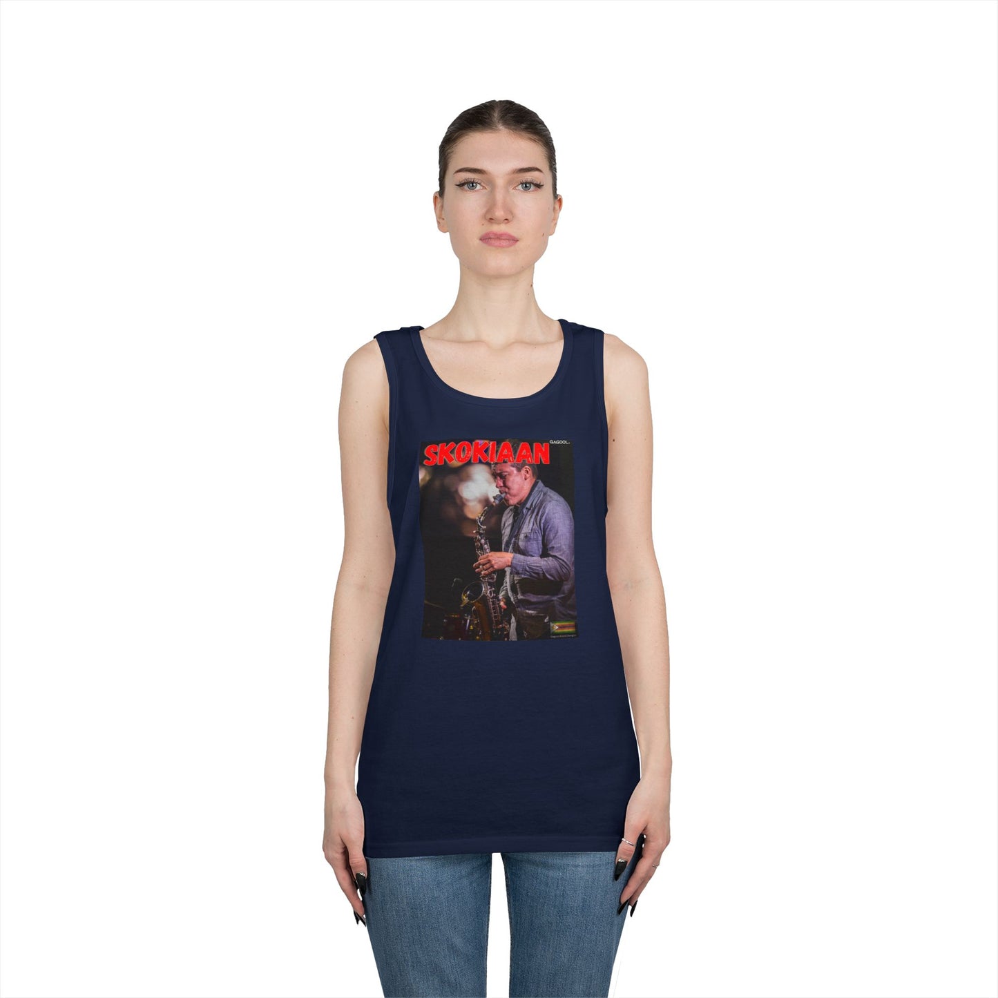 Skokiaan Jazz Unisex Heavy Cotton Tank Top