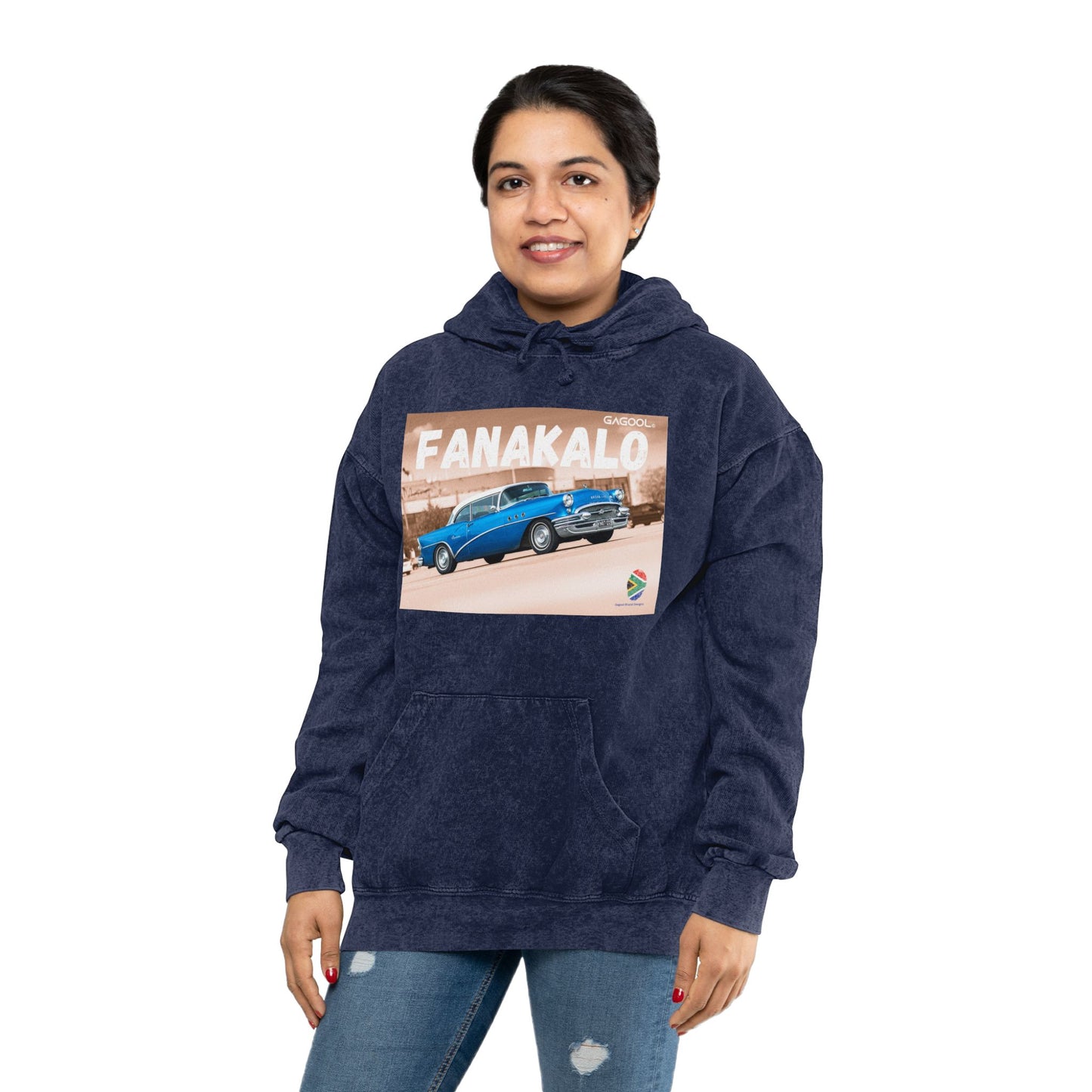 Retro Fanakalo Unisex Mineral Wash Hoodie