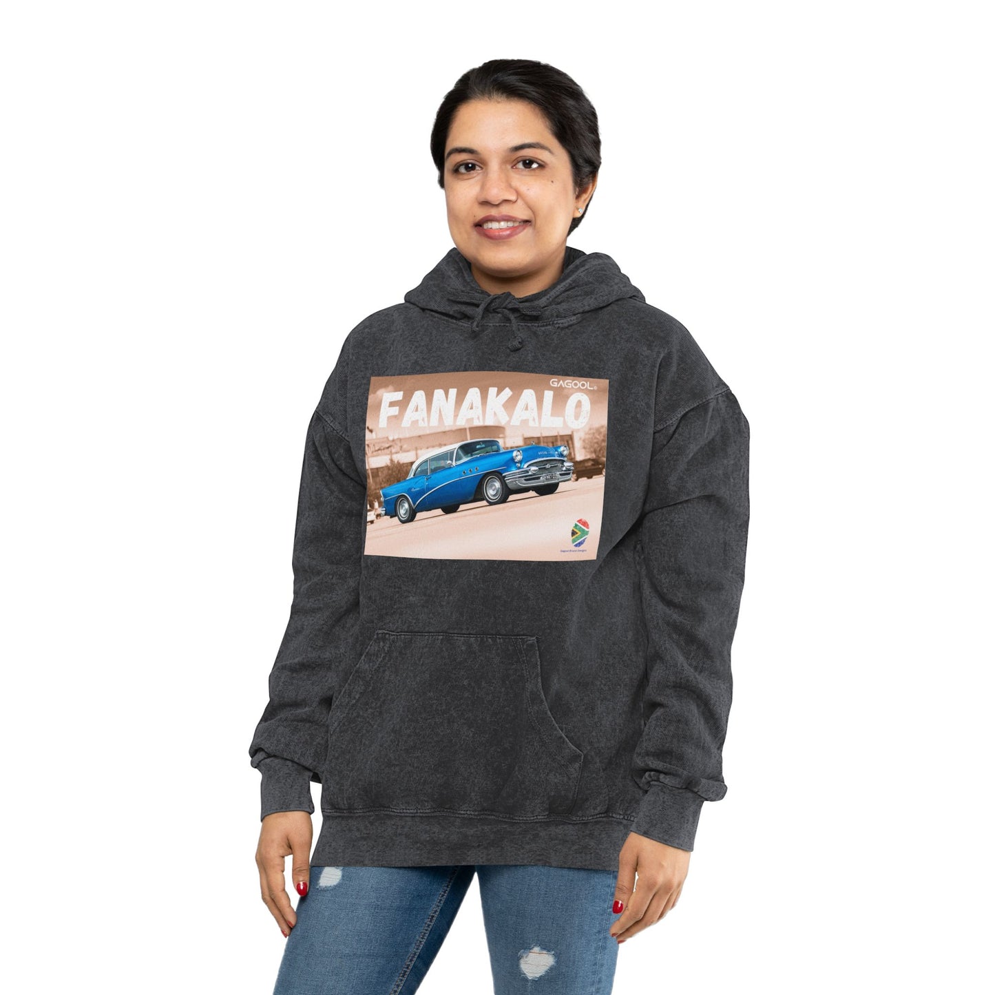 Retro Fanakalo Unisex Mineral Wash Hoodie
