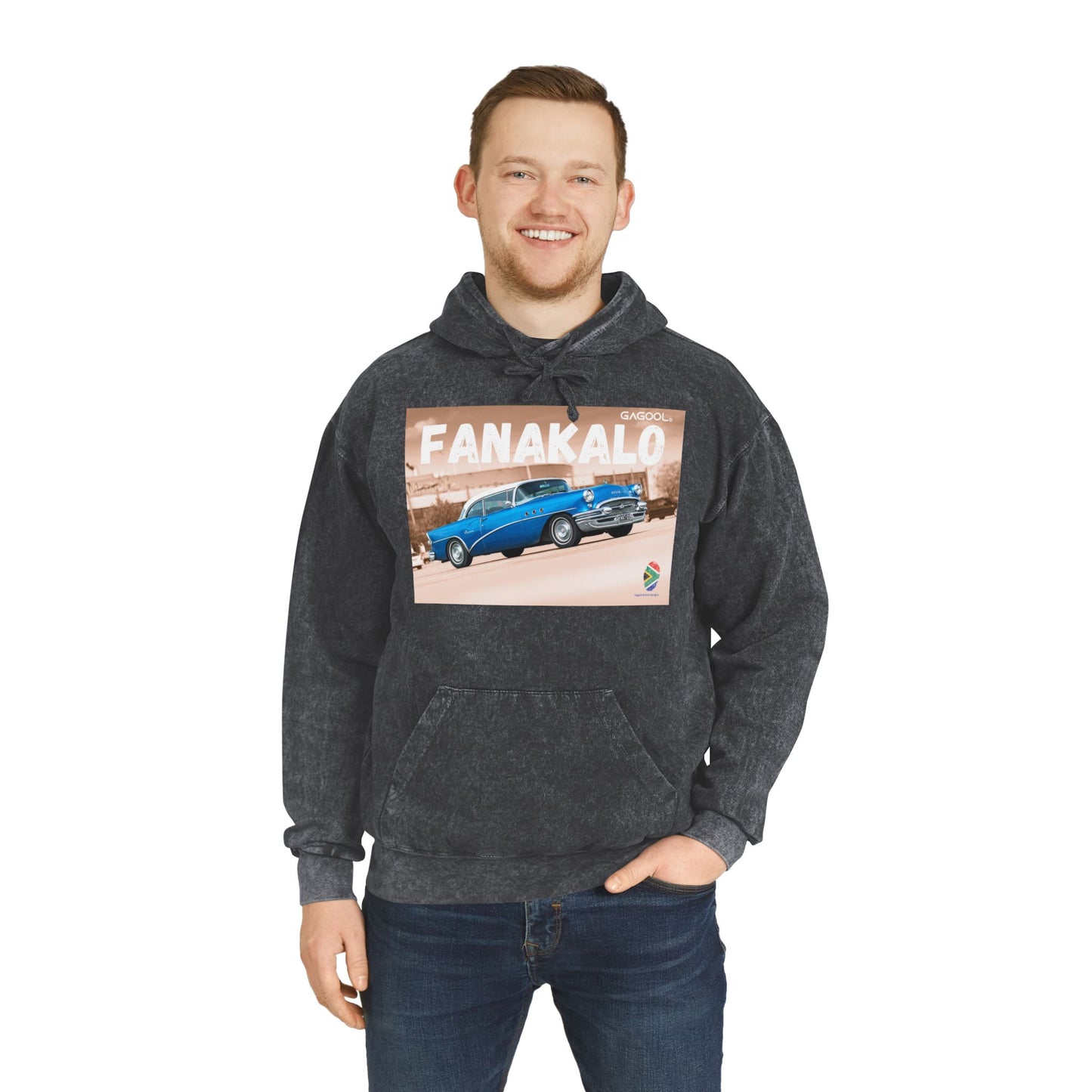 Retro Fanakalo Unisex Mineral Wash Hoodie